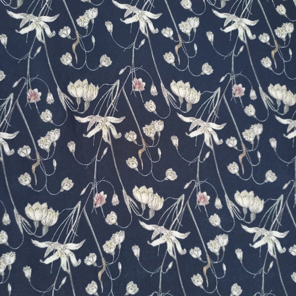 Max Studio Navy Blue Floral Sleeveless Dress - A-Line Mini Dress, Size S - Picture 6 of 8